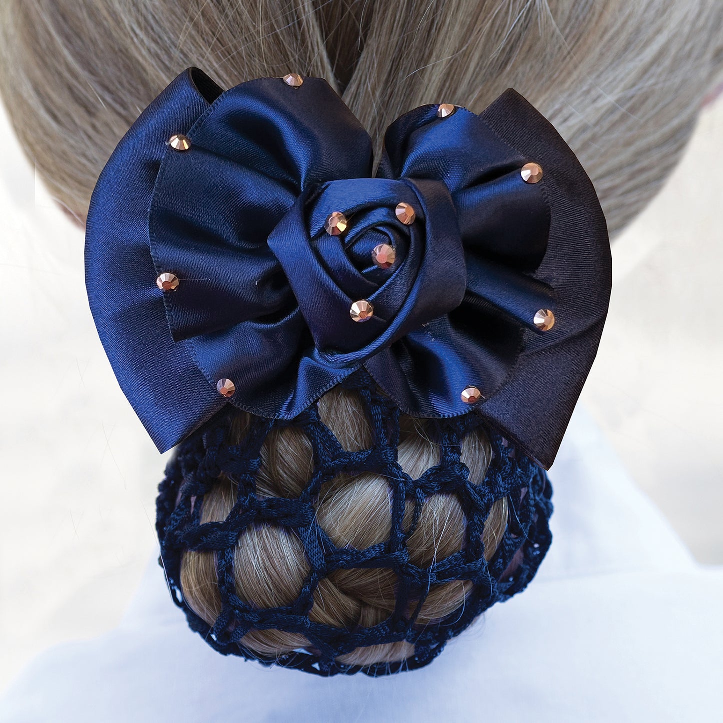 Dressage Rosette Ribbon Bow & Net