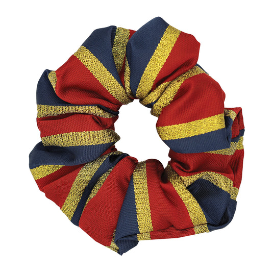 Lurex Stripe Hair Scrunchie (Matching Ready-tied Zipper Ties)