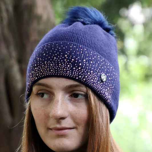 Hy Equestrian Alaska Diamante Bobble Hat