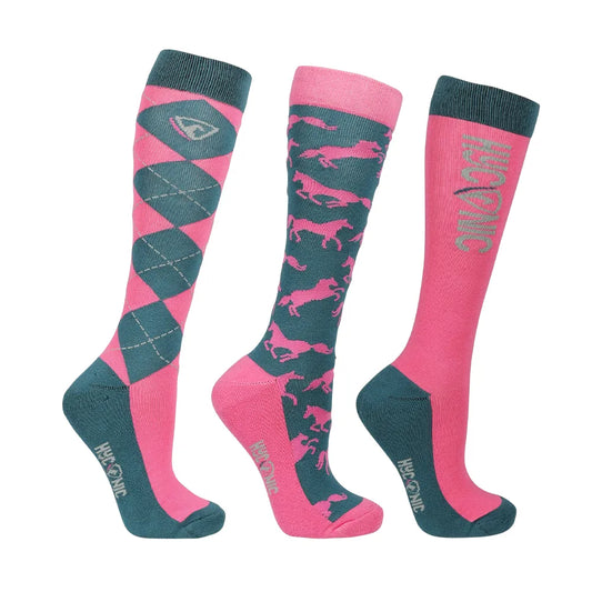 HyCONIC Pattern Socks by Hy Equestrian (Pack of 3)