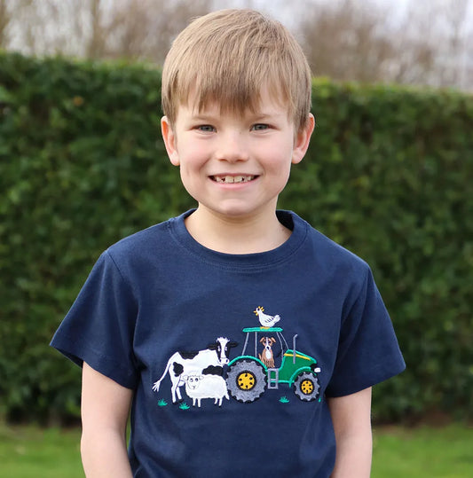 British Country Collection Farmyard Childrens T-Shirt