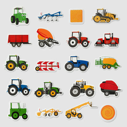 Tractor Ted Farm Machine Bath Stickers