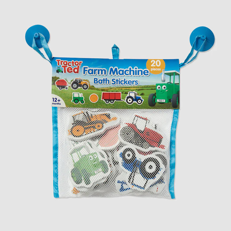 Tractor Ted Farm Machine Bath Stickers