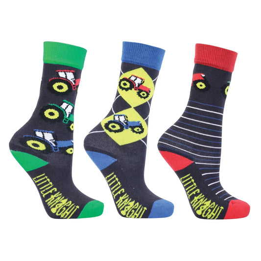 Tractor Collection Socks by Little Knight (Pack of 3)