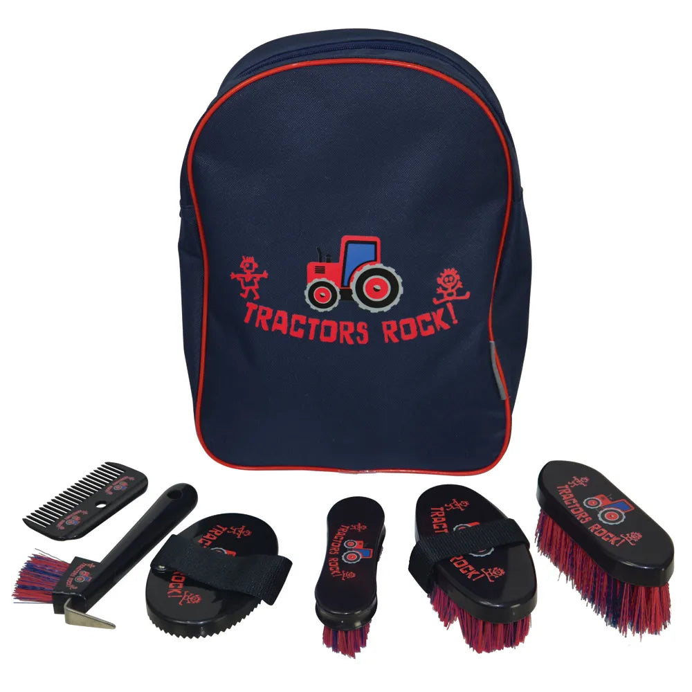 Tractors Rock Complete Grooming Kit Rucksack by Hy Equestrian