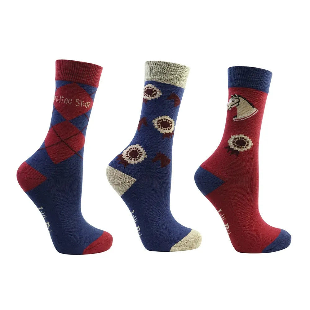 Riding Star Collection Socks (Pack of 3)