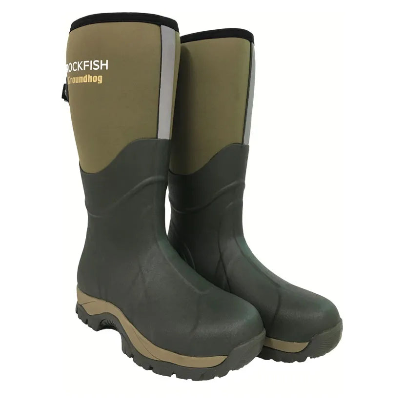 Rockfish Neoprene Lined Groundhog Wellington Boots