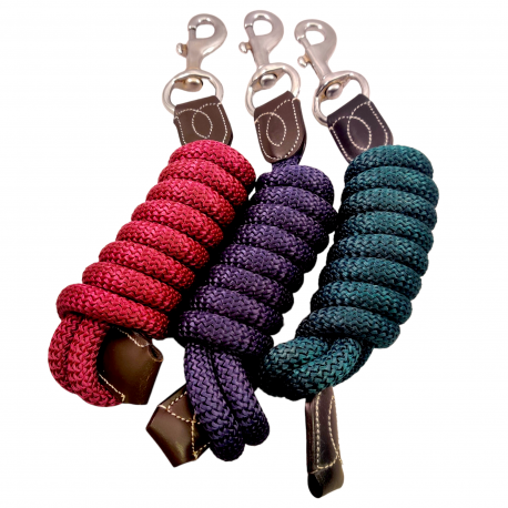 Elano Cord Lead Rope with Leather Ends