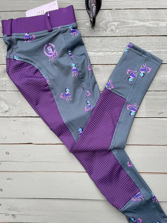 Kids Unicorn Riding Tights