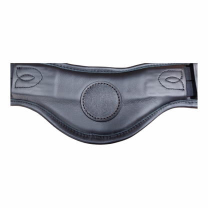 Padded leather contour dressage girth