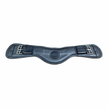 Padded leather contour dressage girth